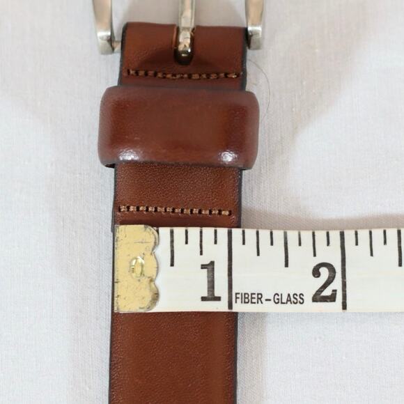 Kenneth Cole Belt 30 Waist Cinnamon Brown Handcrafted Italian Leather - Picture 12 of 12